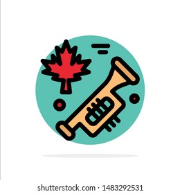 Canada, Speaker, Laud Abstract Circle Background Flat color Icon