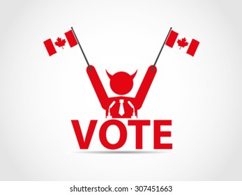 Canada Speech Podium Agenda Evil Politician Celebrate