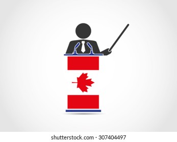 Canada Speech Podium Politician Analyst