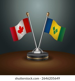 Canadá e ST. Vincent Grenadines tabela sinaliza relação com gradiente fundo