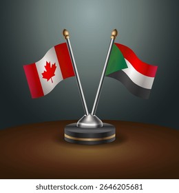Tabela Canadá e Sudão sinaliza relação com plano de fundo gradiente