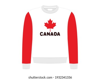 Canada sweatshirt design, vector illustration