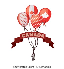 Canada symbol and balloon design