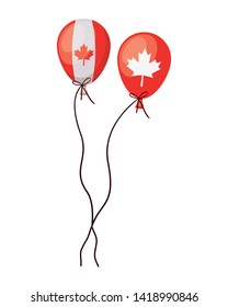 Canada symbol and balloon design