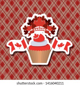 Canada symbol and maple leaf design