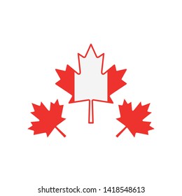 Canada symbol and maple leaf design