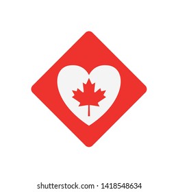 Canada symbol and maple leaf design