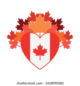 Canada symbol and maple leaf design