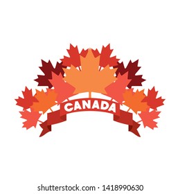 Canada symbol and maple leaf design