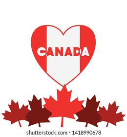 Canada symbol and maple leaf design