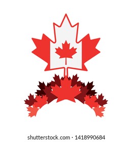 Canada symbol and maple leaf design