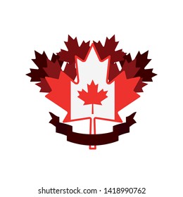 Canada symbol and maple leaf design
