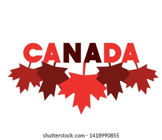 Canada symbol and maple leaf design