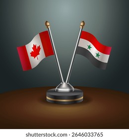 Tabela Canadá e Síria sinalizam relação com plano de fundo gradiente
