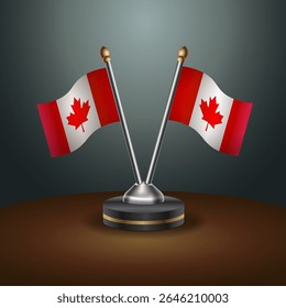 Canada table flagswith gradient backgrund