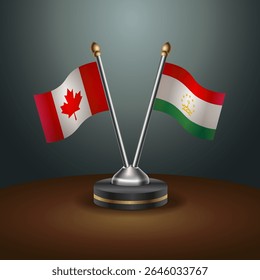Tabela do Canadá e do Tadjiquistão sinaliza relação com plano de fundo gradiente