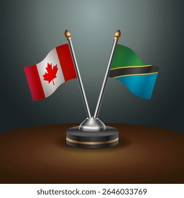 Tabela do Canadá e da Tanzânia sinaliza relação com plano de fundo gradiente