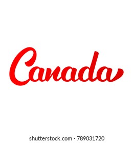 Canada. Text Lettering Design Canada