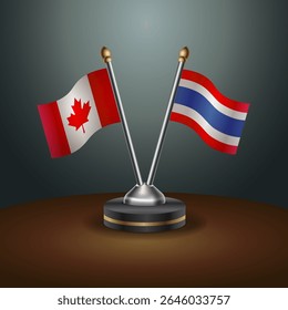Tabela do Canadá e da Tailândia sinaliza relação com plano de fundo gradiente