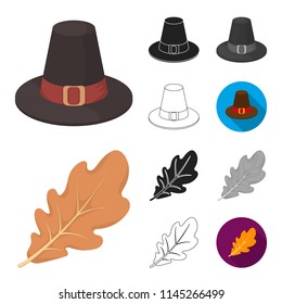 Canada Thanksgiving Day cartoon,black,flat,monochrome,outline icons in set collection for design. Canada and Tradition vector symbol stock web illustration.