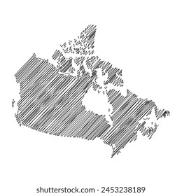 canada thread map line vector illustration