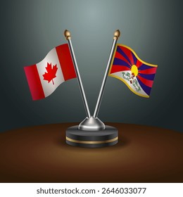 Tabela do Canadá e do Tibete sinaliza relação com fundo de gradiente