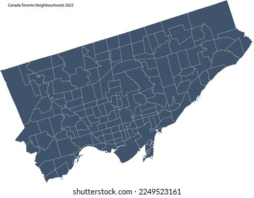 Mapa de la ciudad de Toronto en Canadá para el vecindario