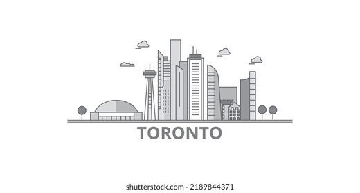Canada, Toronto City city skyline isolated vector illustration, icons