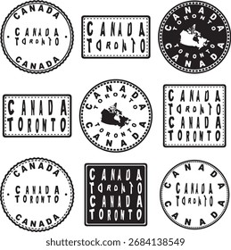 Canadá Toronto Projeto de mapa de selo redondo
