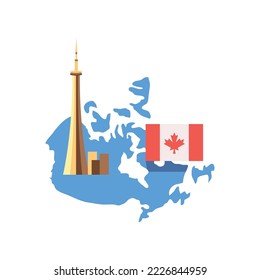 canada tourism landmark icon isolated