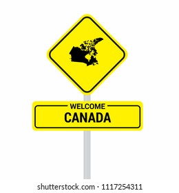 Canada traffic signs board design vector 