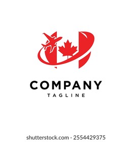 Canada Travel logo icon vector