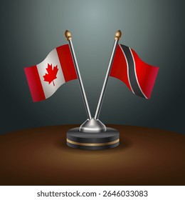Tabela Canadá e Trinidad e Tobago sinaliza relação com plano de fundo gradiente