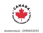 Canada True north strong and free, Canada Day Sublimation T Shirt Design
