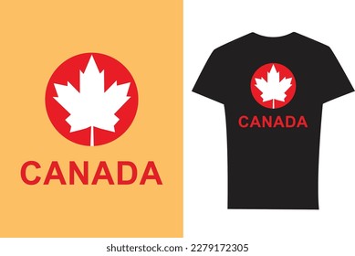 Canada t-shirt design free vector illustrations