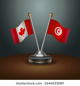 Tabela do Canadá e da Tunísia sinaliza relação com plano de fundo gradiente