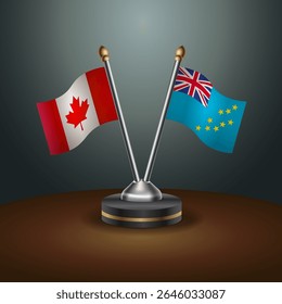 Tabela Canada e Tuvalu sinaliza relação com plano de fundo gradiente
