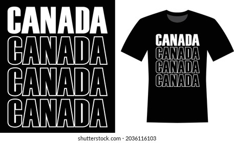 Canada Typography Vector T-shirt Design 