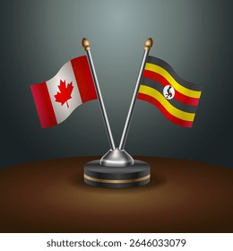 Tabela do Canadá e de Uganda sinaliza relação com plano de fundo gradiente