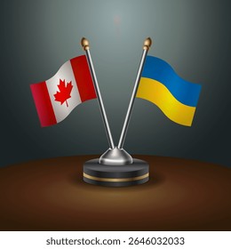 Tabela do Canadá e da Ucrânia sinaliza relação com plano de fundo gradiente