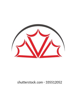 canada unique logo vector. maple logo vector. logo template.