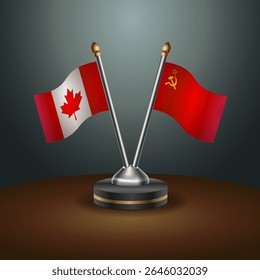 Tabela do Canadá e da URSS sinaliza relação com plano de fundo gradiente