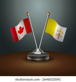 Tabela do Canadá e da Cidade do Vaticano sinaliza a relação com o plano de fundo do gradiente