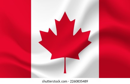 Canada Vector Flag. Canadian banner. Сanada flag illustration. Official colors and proportion correctly. Symbol of Canada 