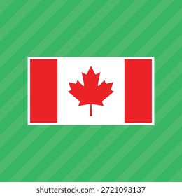 Bandera de Vector de Canadá. Ilustración vectorial.