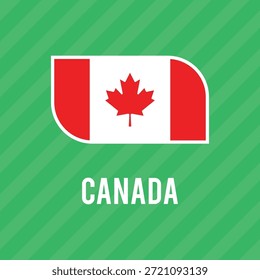 Bandera de Vector de Canadá. Ilustración vectorial.