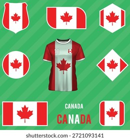 Bandera de Vector de Canadá. Ilustración vectorial.