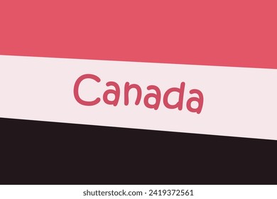 Canada. Vector flat and minimalistic illustration. With national symbols
