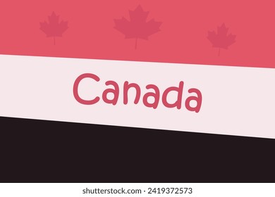 Canadá. Ilustración vectorial plana y minimalista. Con símbolos nacionales

