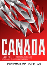 Canada - Vector geometric background - modern flag concept - Canadian colors